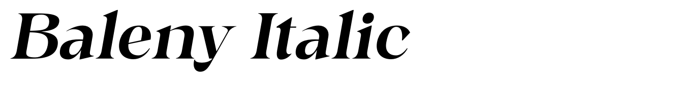 Baleny Italic